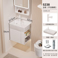 Waterproof honeycomb aluminum small apartment side open room storage bathroom cabinet combination ceramic wash basin washbasin washbasin
