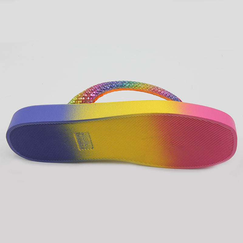 Cross-border fashion platform slippers thick-bottomed casual flip-flops women's slippers