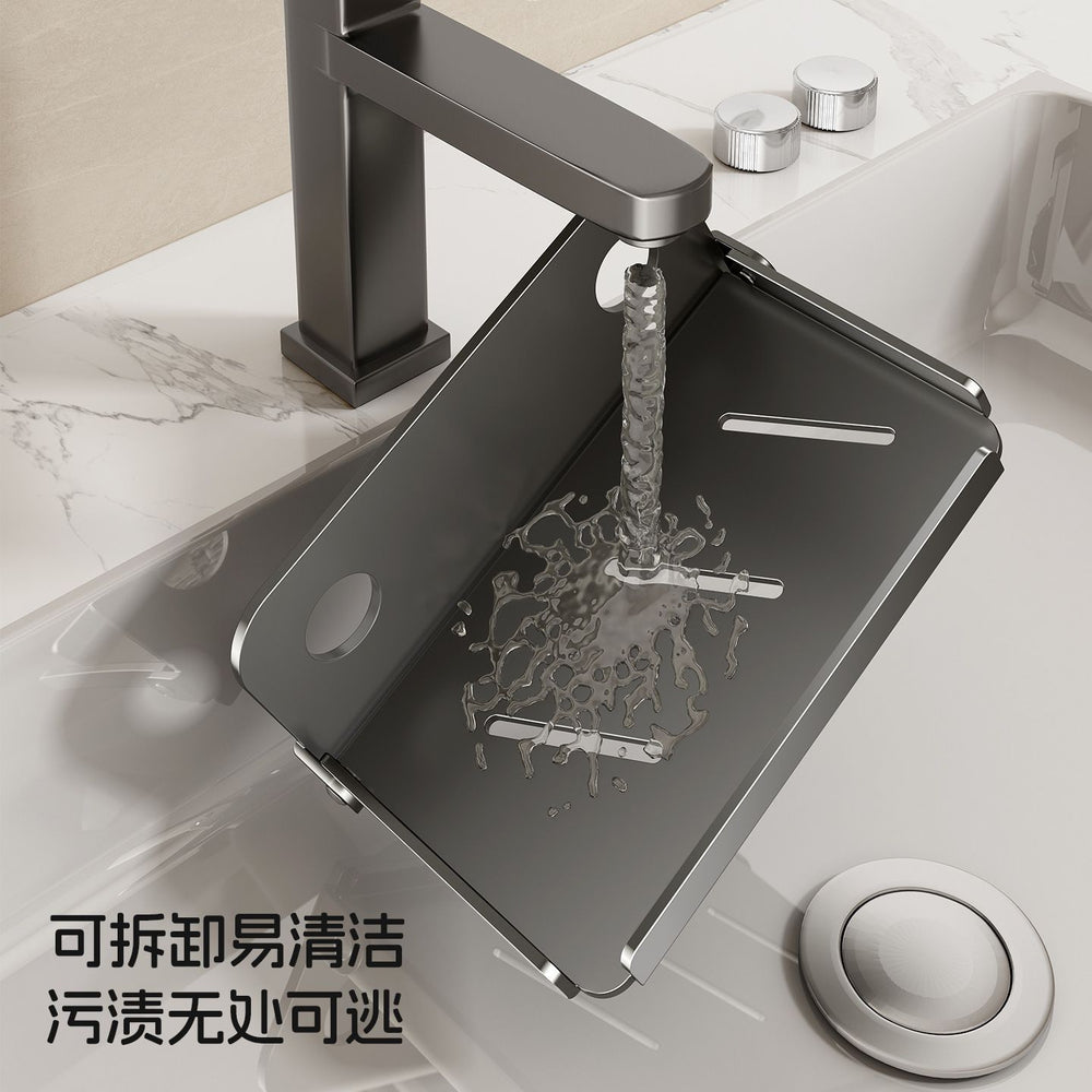 Bathroom mobile phone holder toilet foldable tray punch-free public toilet storage rack bedside dormitory shelf