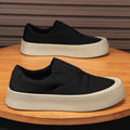 Canvas men's shoes 2025 winter new anti-slip thick sole breathable lightweight slip-on sneakers men's athletic shoes