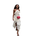 European and american cross-border women's fashion:  summer new arrival - elegant sweet halter neck slim-fit ruffle sleeveless cami dress
