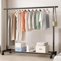 Clothes drying rack floor-standing for home bedroom bold thickened hanging clothes foldable simple indoor dormitory movable clothes drying rack