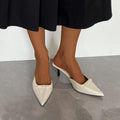 2026plus size pointed toe stiletto slippers high heels elegantslimming look frenchfashionsexy beauty toe half slippers women's shoes