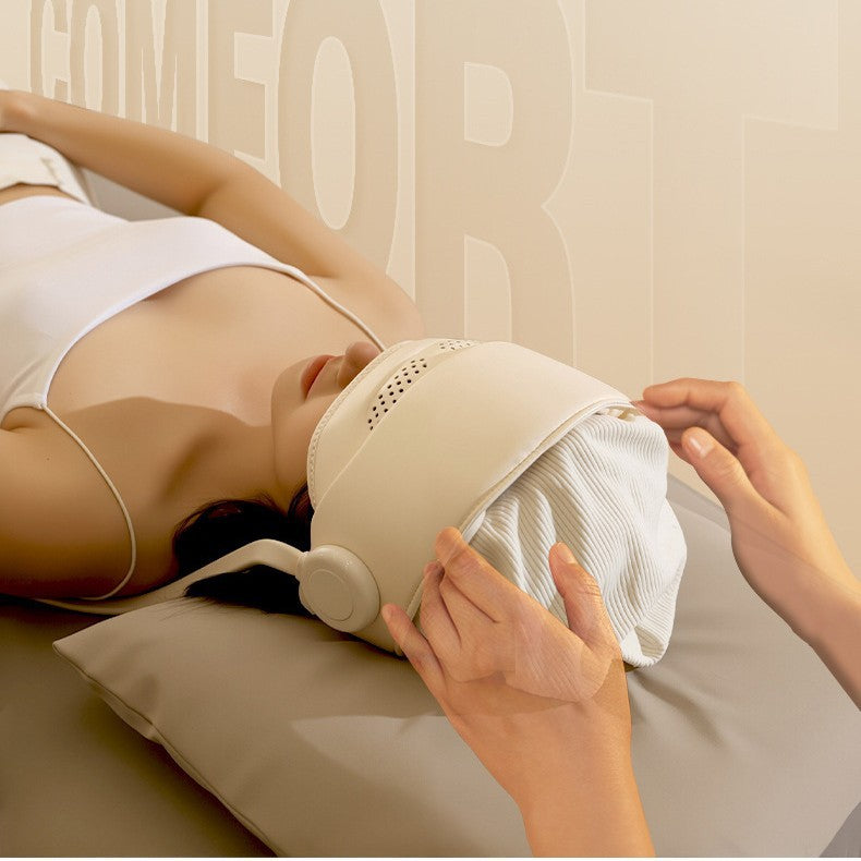 Massage helmet air pressure sleep head massager - wireless electric hot compress airbag therapy head massager for home use
