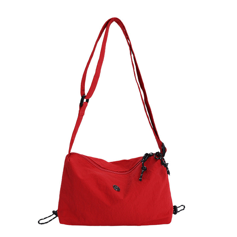 Women's casual crossbody bag - 2026 spring/summer new arrival - wide strap versatile canvas bag - large capacity commuter shoulder bag