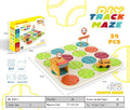 diy track car maze challenge game - children's thinking training track building sound & light electric vehicle toy