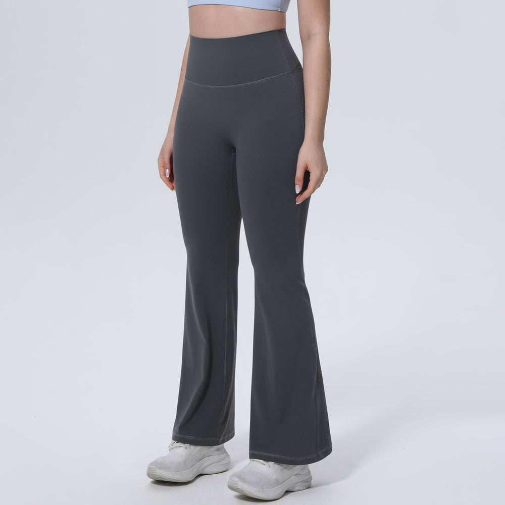 New women's high-waisted, butt-lifting, slightly flared yoga pants - barely-there feel, breathable, no camel toe, running & fitness wide-leg activewear