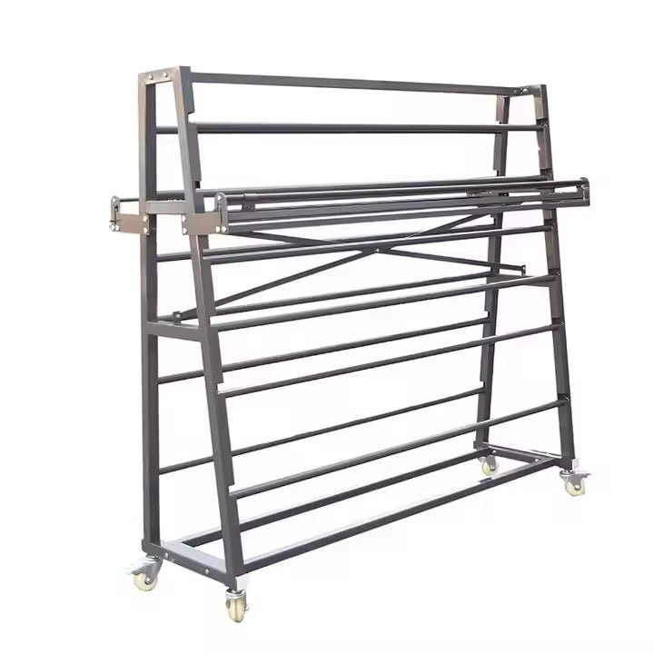 Source Factory Heavy-duty Textile Cloth Roll Display Stand Double-sided Metal Storage Rack Storage Multi-layer Storage Commercial