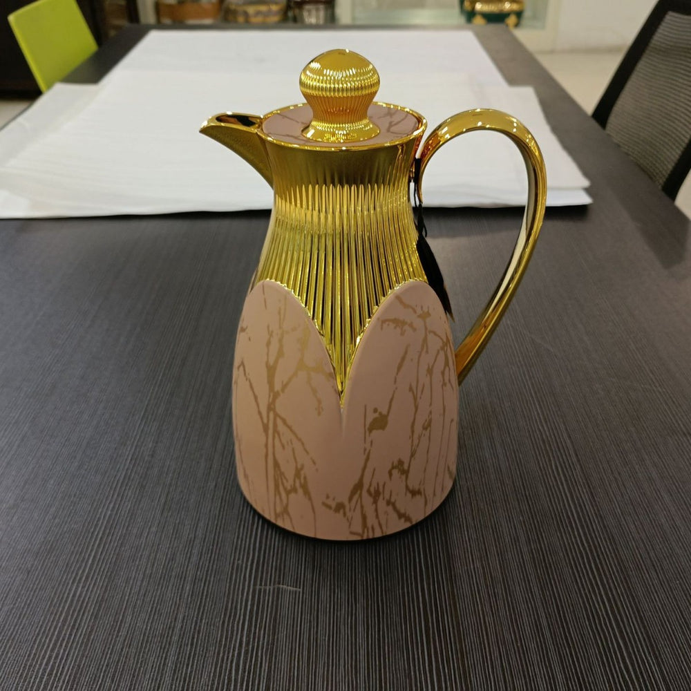 Wholesale cross-border luxury insulated kettle: large capacity coffee pot for home and commercial use, insulated water kettle with logo, gold teapot