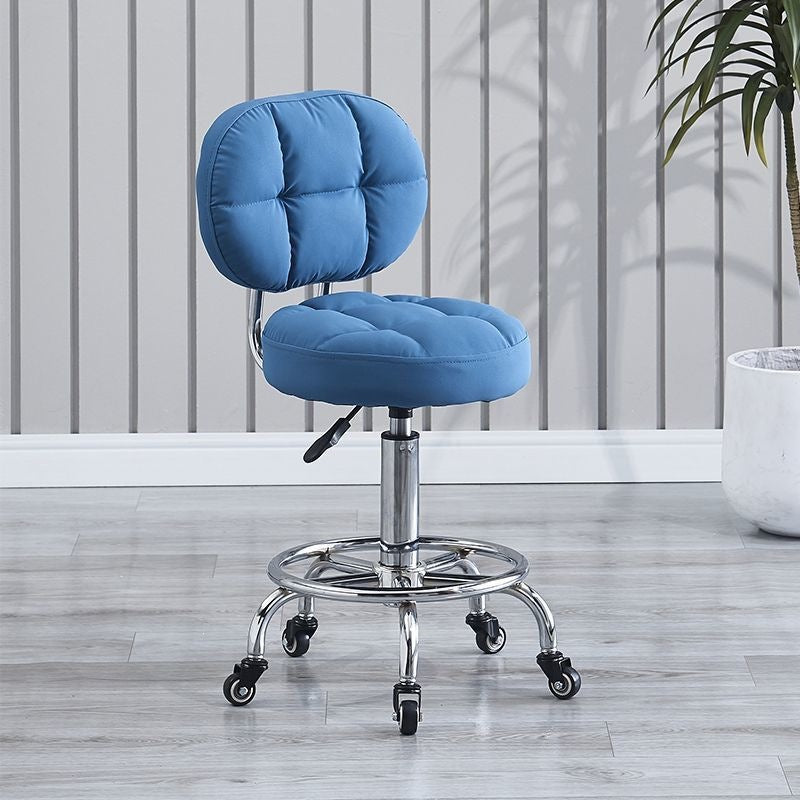 Barber chair makeup manicure live broadcast special adjustable round stool for home bedroom dressing stool movable backrest large work stool