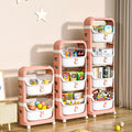 Toy storage rack - home cartoon snack cart - kids' bedroom & living room mobile multi-tier organizer