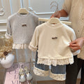 Autumn/winter girls' trendy thickened warm sweatshirt, korean style long-sleeve top, base layer, kids' clothing, children's wear