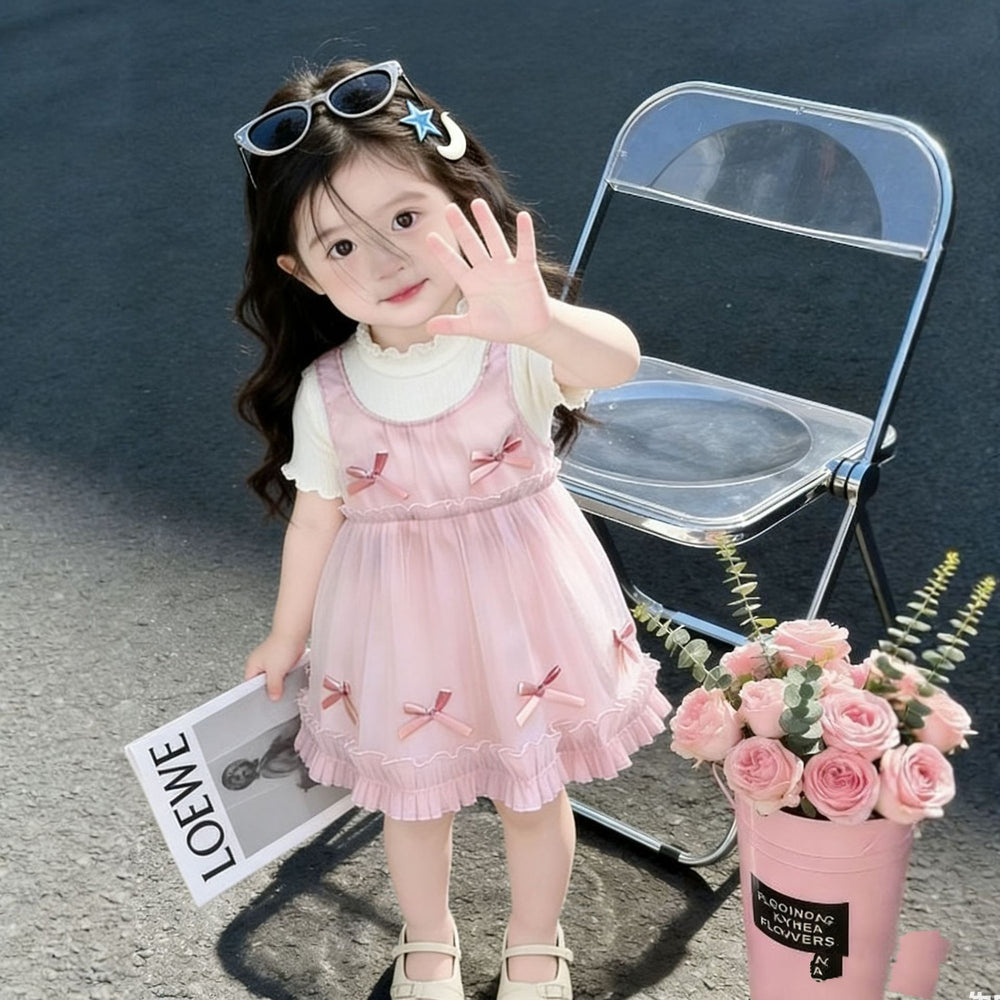 Girls' sweet summer dress - new summer collection, stylish baby dress,  kids' princess tulle dress, hot seller