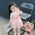 Girls' sweet summer dress - new summer collection, stylish baby dress,  kids' princess tulle dress, hot seller