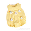 Newborn summer flutter sleeve romper, baby short-sleeve bodysuit, lightweight summer onesie for baby boys and girls, crawling suit