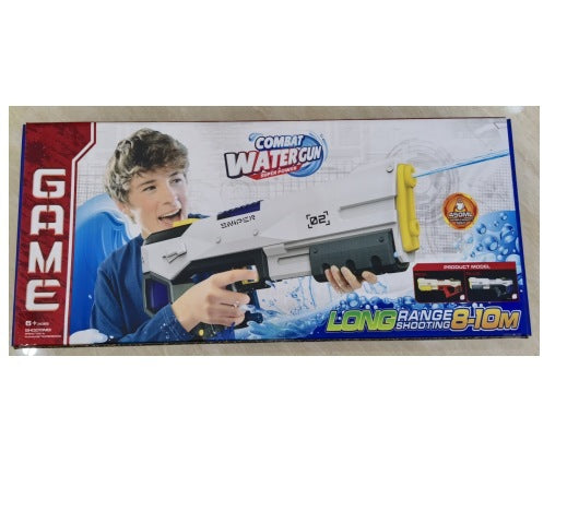 electric glock water gun - automatic, self-priming, high-pressure, continuous fire water blaster for kids' outdoor water fights