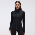 Big brand same style beautiful black polka dot yoga leggings women's stand collar jacket outwear silmslimming look sports suit