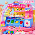 Kids' play dough ice cream maker - creative toy set for pretend play, includes play dough molds for ice cream shop role play