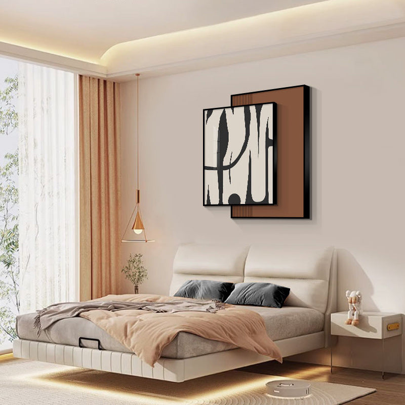 Light luxury modern room bedroom decorative painting abstract art superimposed master bedroom bedside painting creative 2025 new