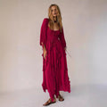 summer new european and american style fashionable sexy dress - deep v lace hollow-out beach dress/gown