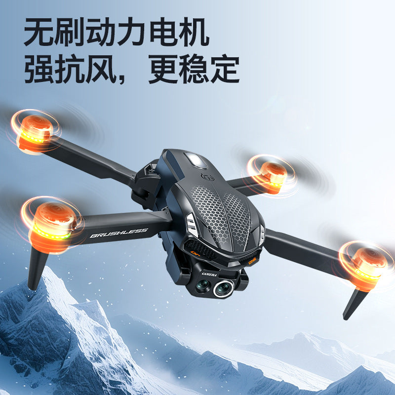 s168 screen-controlled drone brushless high-definition aerial photography aircraft optical flow four-sided obstacle avoidance lighting remote control aircraft