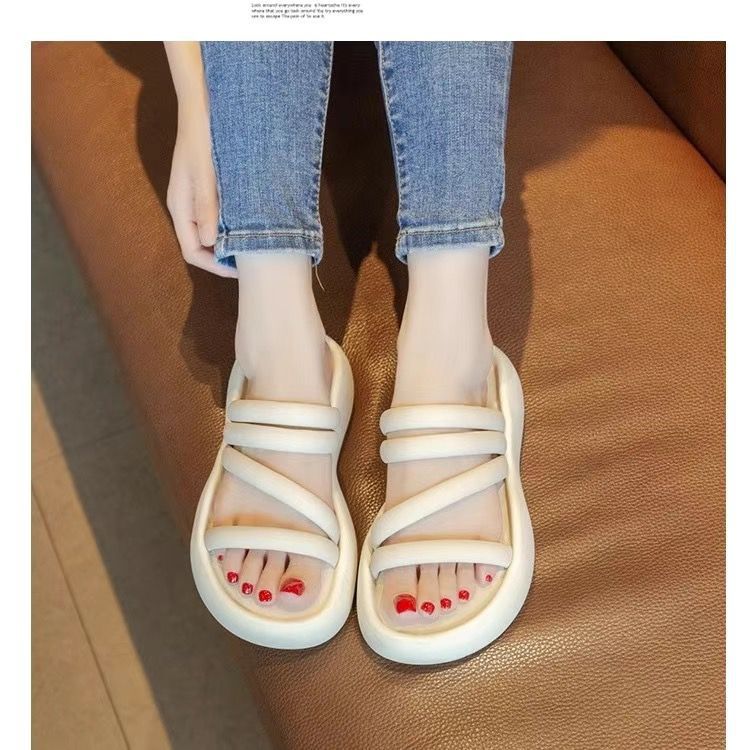 2025 soft and cool slides: summer outdoor wear, non-slip, trendy new style, casual fashion, fairy style, two-wear sole sandals for women