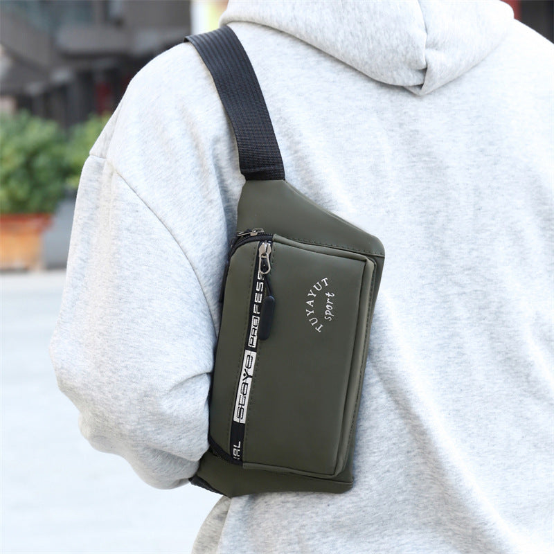New outdoor sports breast bag multi-functional simple commuting fashion shoulder messenger bag going out portable mobile phone fanny pack