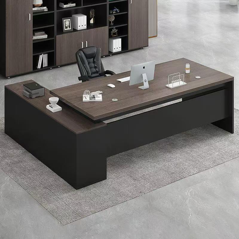 Modern minimalist executive desk office furniture - manager's desk, ceo desk, supervisor desk and chair set, boss desk