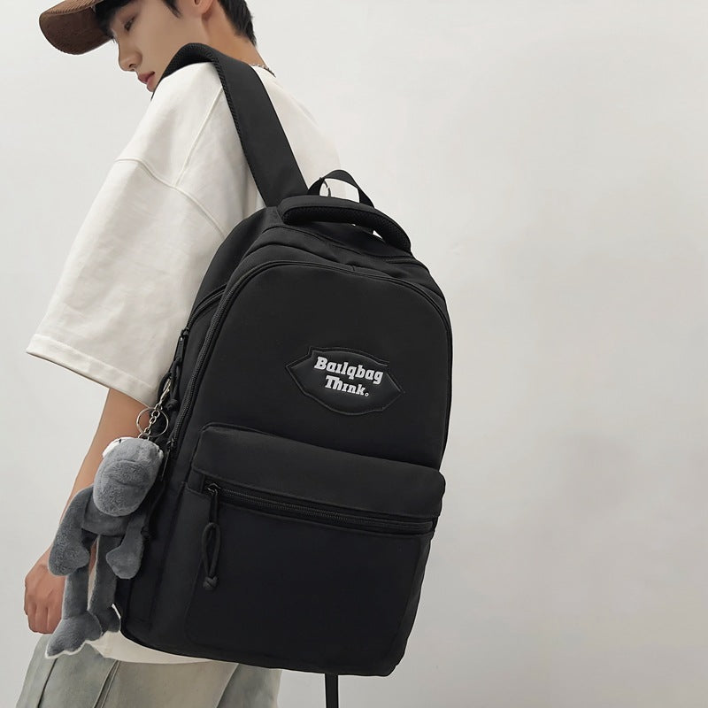 Backpack - minimalist & stylish korean design - perfect for middle & high school students, travel, couples, and college students. high capacity, wholesale, breathable, and lightweight