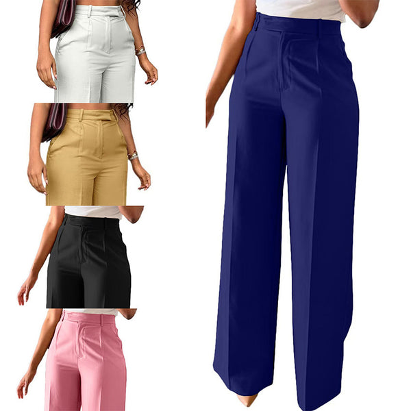 Europe, America,   new commuter high-waisted straight-leg pants dress pants casual suit long pants women