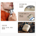 portable mini electric shaver with magnetic floating dual heads, car shaver, and full body washable design