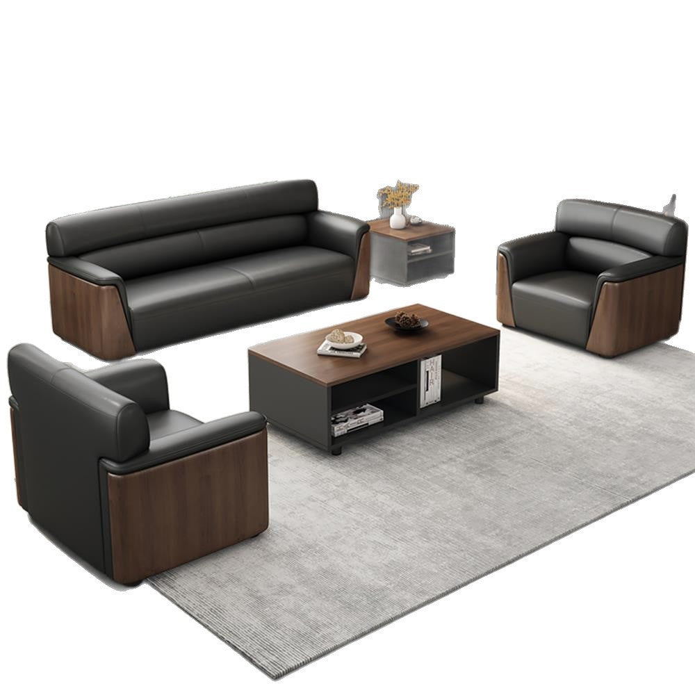 Office sofa business reception area meeting room simple modern light luxury three-seater sofa and coffee table set