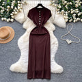 New chinese retroelegance flower sleeveless dress women's spring k-stylehigh waist waist a-line skirt work clothing