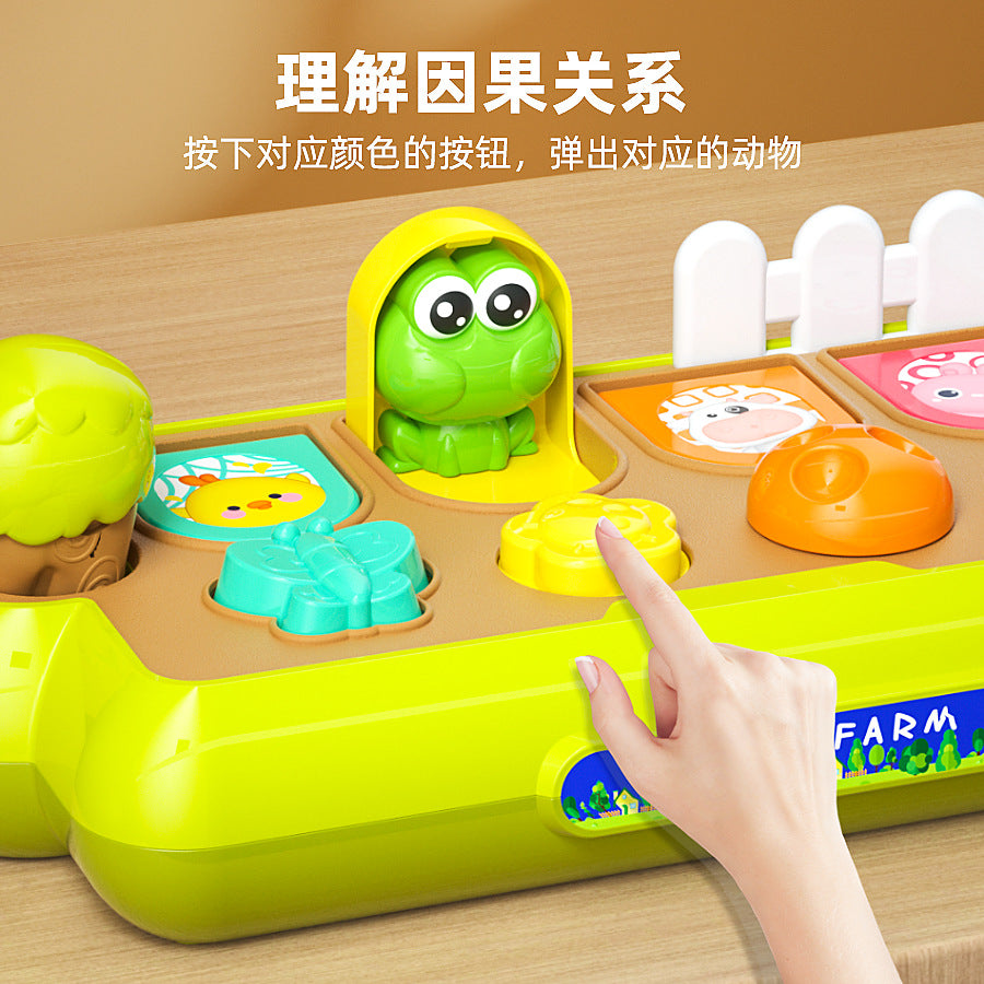 Cross-border farm peek-a-boo baby memory training baby puzzle parent-child interaction color matching early education toys