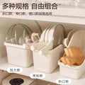 Kitchen pot and pan organizer with lid and spice storage, rolling under-sink cabinet organizer, multifunctional storage rack