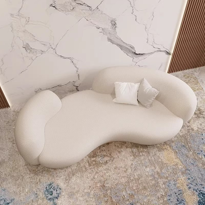 Accessible luxury cashmere fabric curved sofa coffee table modern casual living room beauty salon clothing store furniture popular