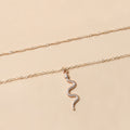 Multi-layered snake-shaped necklace wholesale european and american cross-border jewelry pendant easiest for matchniche style alloy women's clavicle chain snake-shaped chain