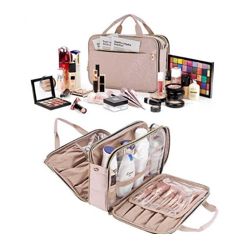 Split 4-in-1 Cosmetic Bag Multifunctional Simple Travel Ladies Folding Travel Cosmetics Storage Wash Bag