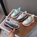 Clearance: kids' yeezy sneakers, boys' athletic shoes, breathable mesh shoes, flyknit girls' casual shoes, soft-soled baby shoes