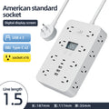 Amazon's new us standard usb multi-hole pd fast charging power strip with bilateral bypass socket strip extension power strip