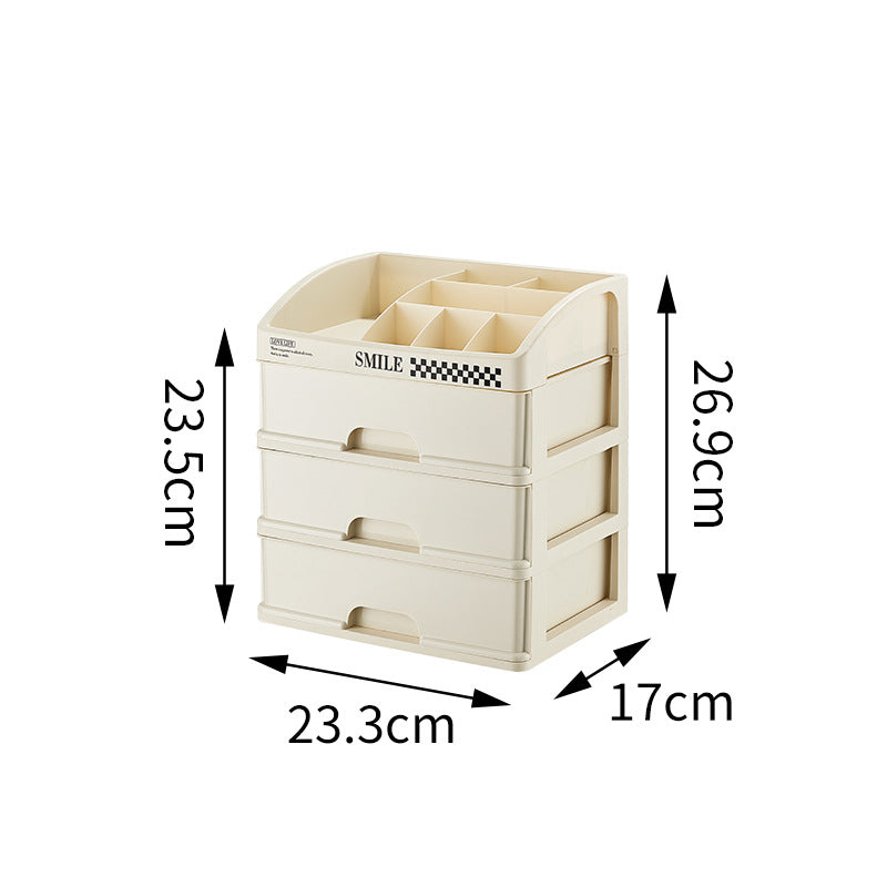Desktop Cosmetics Storage Box Drawer Dust Mask Lipstick Makeup Brush Box Dresser Storage Shelf Cream Wind
