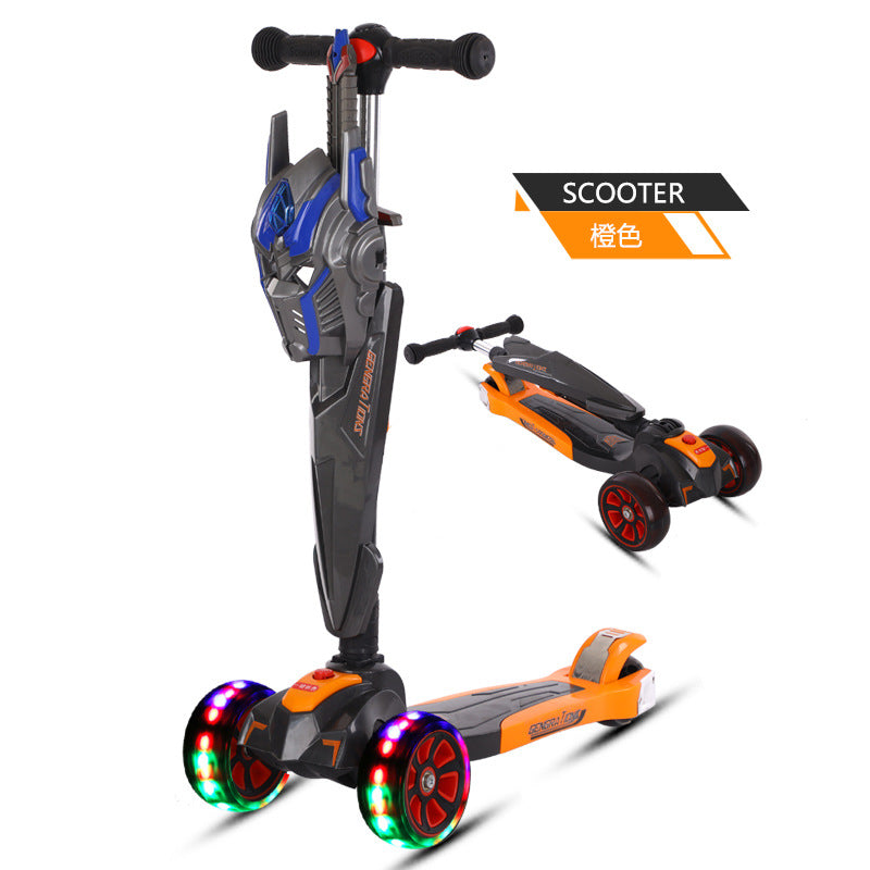 Children's scooter 3-6-10 year old baby flash wheel scooter boys and girls baby scooter, yo-yo car wholesale