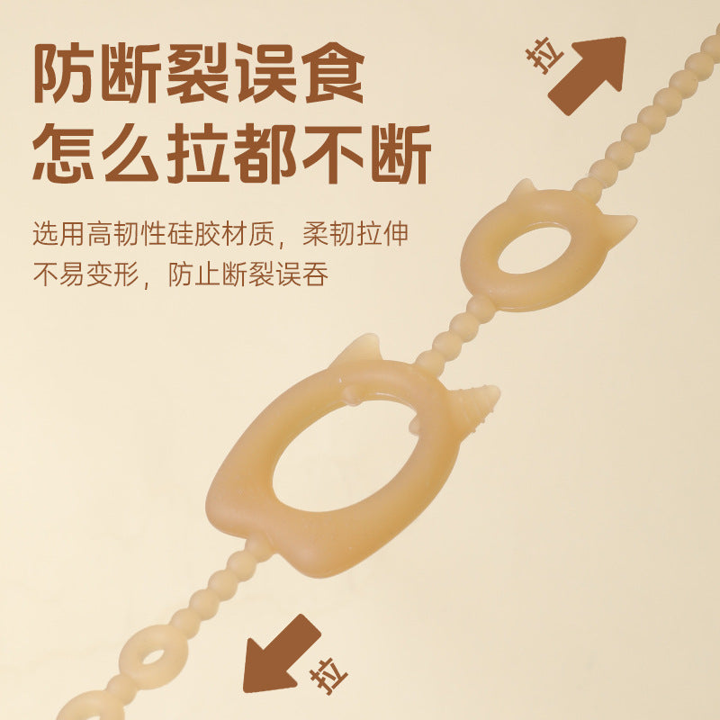 Directly from the manufacturer, infant pacifier silicone chain buckle pacifier chain clip, infant silicone anti-drop chain