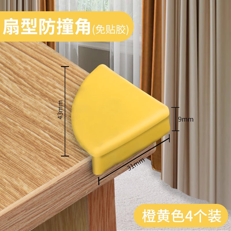 Anti-collision corner table corner silicone glue-free protective cover, anti-collision anti-collision corner protection coffee table furniture sticker soft right angle