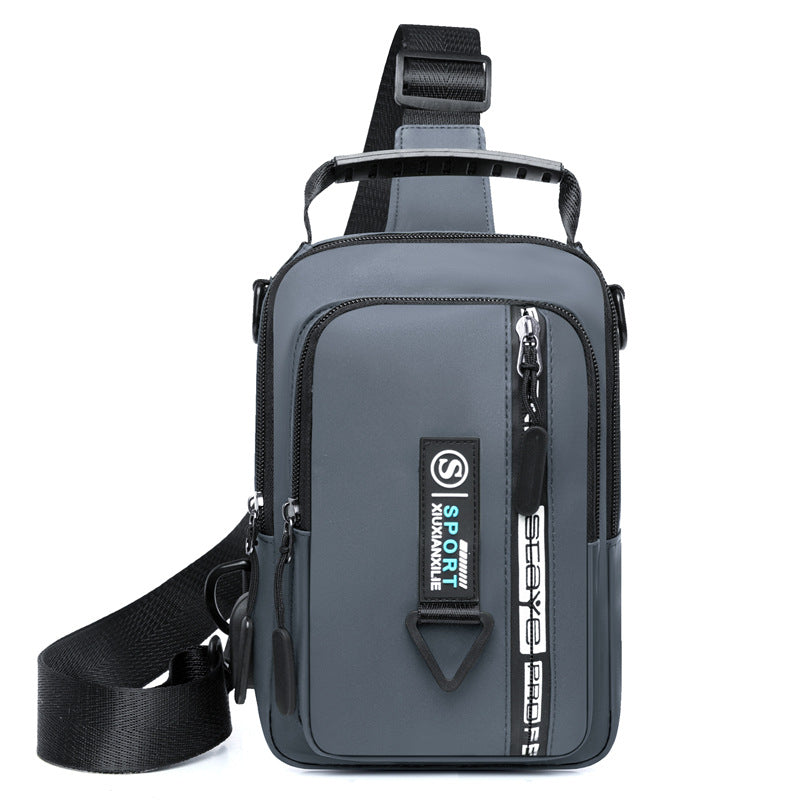 Breast bag men's 2025 new commuter messenger bag practical wear-resistant versatile handbag simple and light casual shoulder bag