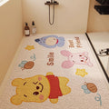 Cartoon cute shower room bathroom mat hollow silk loop non-slip anti-fall floor mat bathroom toilet drainage foot mat