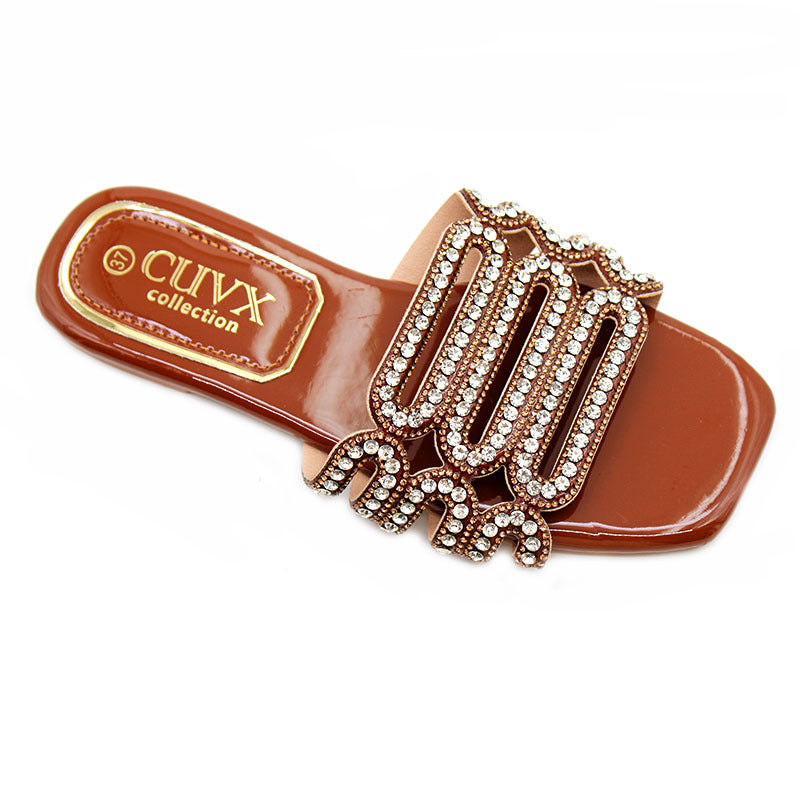 Wholesale Leisure Ladies slippers Spot Fashion Light Luxury Rhinestone Women's Cool Slippers