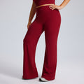 European and american plus size straight leg yoga pants - high waist, slimming, loose fit, women's casual versatile flare leggings for fitness