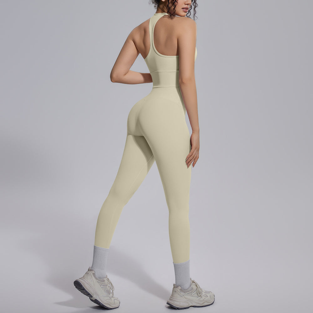 New arrival: solid color reversible jacquard compression yoga set - workout, running, and fitness two-piece outfit