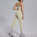 New arrival: solid color reversible jacquard compression yoga set - workout, running, and fitness two-piece outfit